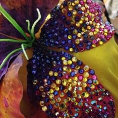 Dress Embellishment by Artistry by Lorraine Nice use hand painting and depth.